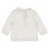 Set de bluză din bumbac cu jambiere pentru un bebeluș în alb și maro Chicco 256138 5
