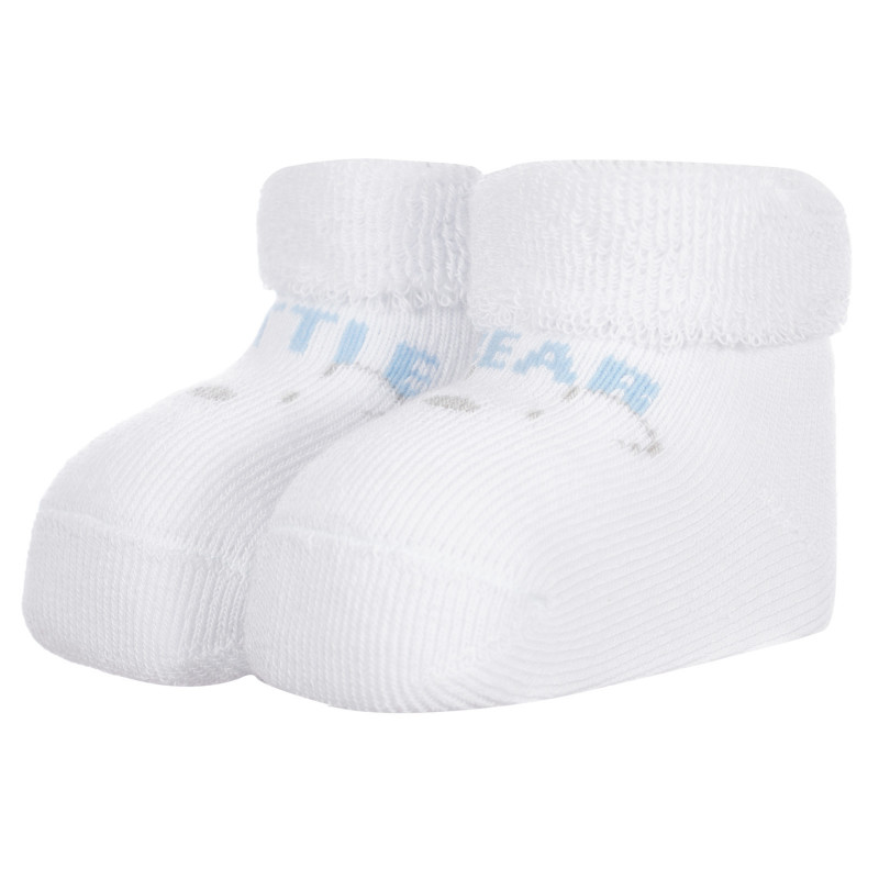 Șosete tricotate LITTLE BEAR pentru bebeluș, alb  256282