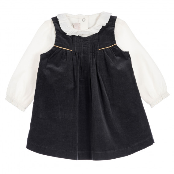 Set de bluză din bumbac cu rochie pentru bebeluși Chicco 256336 