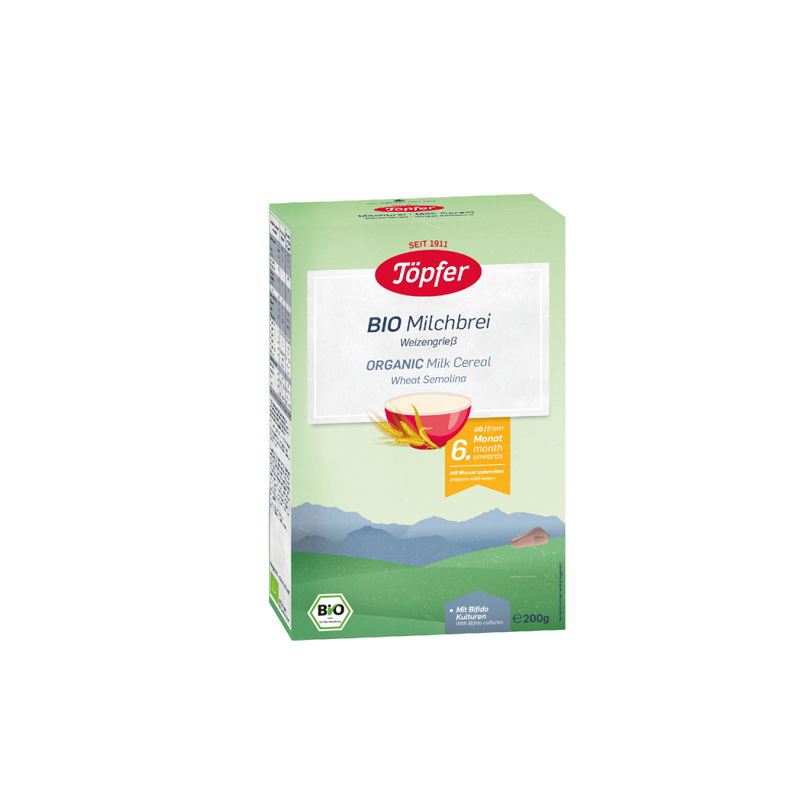 200 g. Terci de lapte bio cu gris de grau pentru copii de peste 6 luni  256515