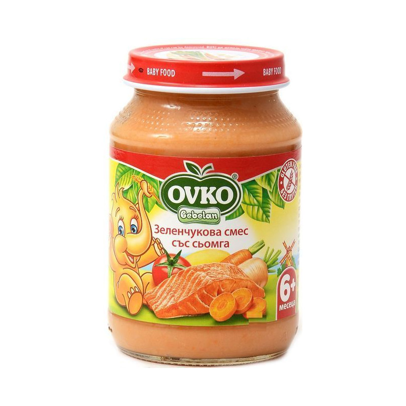 190 g. Piure de legume cu somon pentru copii peste 6 luni  256543