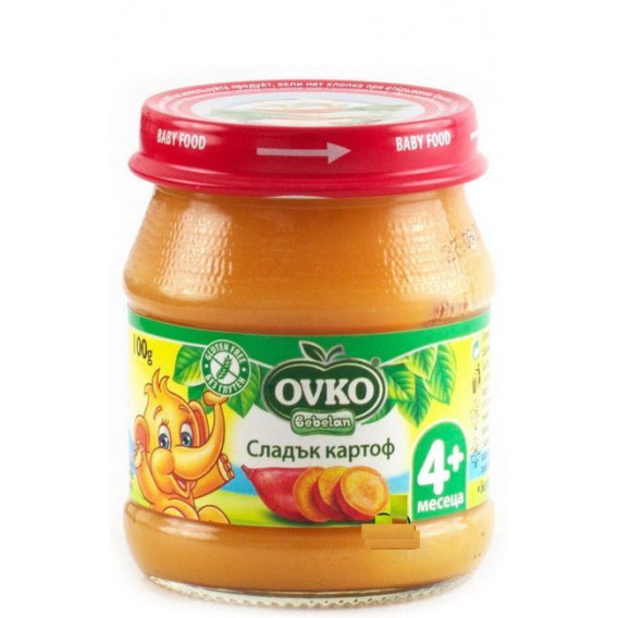 Piure de cartofi dulci la 100g., borcan pentru copii peste 4 luni Bebelan 256544 