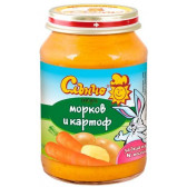 190 g. Piure de morcovi și cartofi pentru copii peste 4 luni Слънчо 256584 