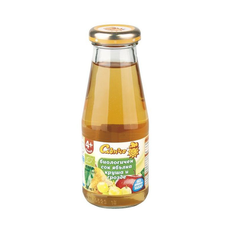200 ml. Suc organic de mere, pere si struguri pentru copii peste 4 luni  256596