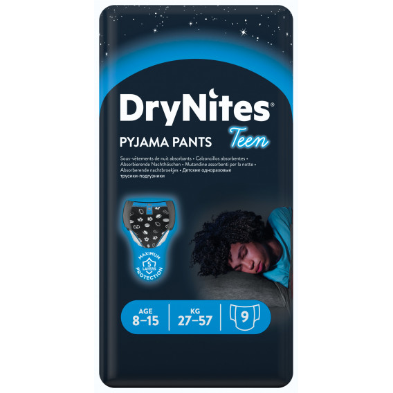 Scutece-pantaloni 8-15 ani, 9 buc, model DryNites băieți Huggies 256738 