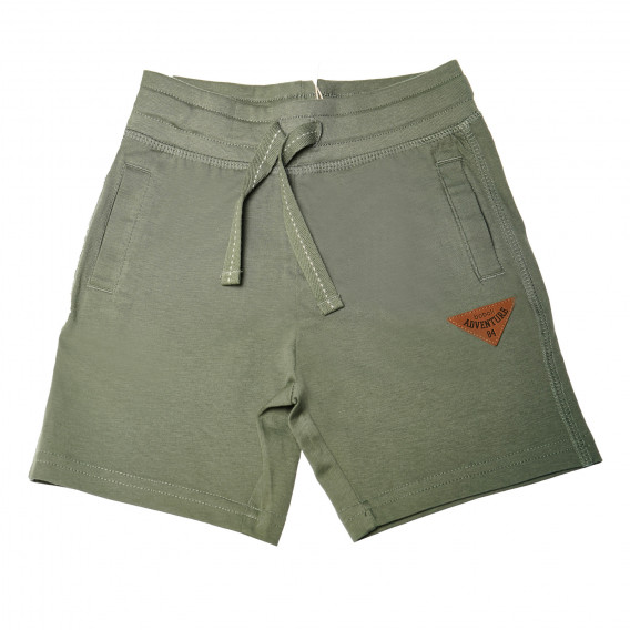 Pantaloni scurți de culoare verde închis, pentru băieți Boboli 25702 
