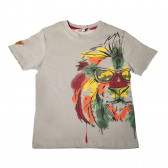 Tricou de bumbac pentru băieți, cu imprimeu leu Boboli 25722 