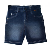 Pantaloni scurți din denim de culoarea albastru bleumarin Boboli 25741 