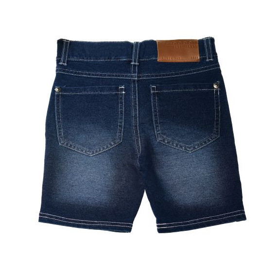 Pantaloni scurți din denim de culoarea albastru bleumarin Boboli 25742 2