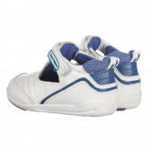 Pantofi din piele cu detalii albastre pentru bebeluși, albi Chicco 257607 2