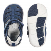 Sandale din piele cu accente albe, albastru închis Chicco 257609 3