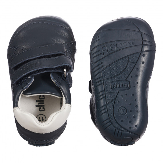 Pantofi din piele cu aplicație stea pentru bebeluși, bleumarin Chicco 257636 3