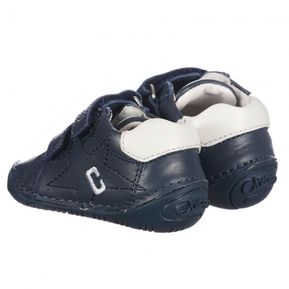 Pantofi din piele cu aplicație stea pentru bebeluși, bleumarin Chicco 257637 2