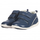 Pantofi din piele cu detalii albe, albaștri Chicco 257638 