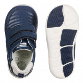 Pantofi din piele cu detalii albe, albaștri Chicco 257640 3