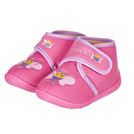 Papuci cu aplicații și detalii violet, roz Chicco 257737 