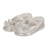 Pantofi cu panglici și detalii argintii pentru bebeluși Chicco 257916 