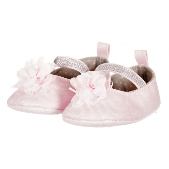Pantofi cu aplicatie de flori, roz Chicco 257967 