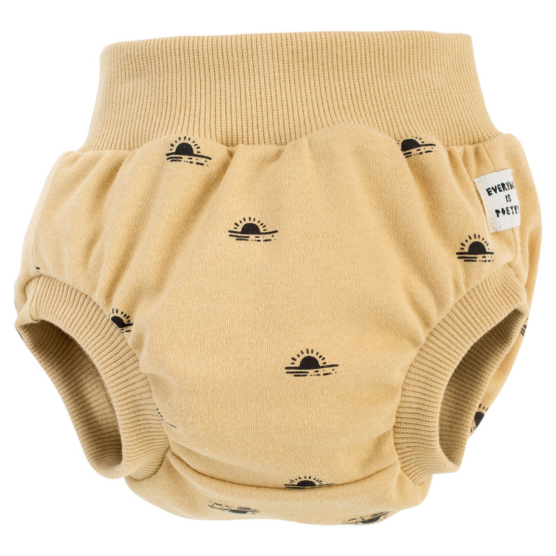 Pantaloni scurți din bumbac pentru bebeluși, galbeni.  258015