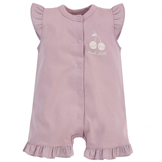 Salopetă de vară din bumbac pentru bebeluși, roz Pinokio 258031 