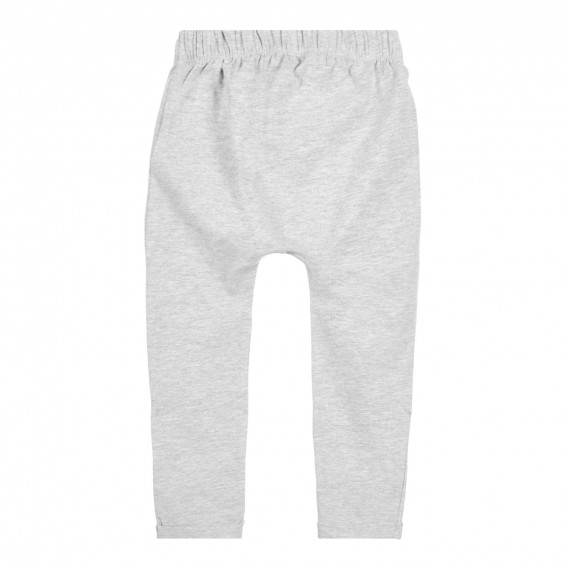 Pantaloni pentru bebeluși din bumbac, de culoare gri Chicco 258160 4