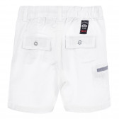 Pantaloni scurți din bumbac, în alb. Chicco 258176 4
