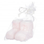 Botoși tricotați cu panglici pentru bebeluși, roz Chicco 258177 2