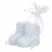 Botoși tricotați cu șiret pentru bebeluși, albaștri Chicco 258180 2