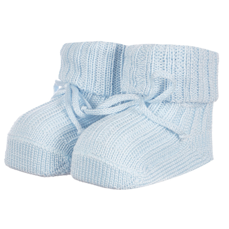Botoși tricotați cu șiret pentru bebeluși, albaștri  258181