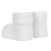 Șosete tricotate pentru bebeluș, albe Chicco 258196 2