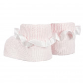 Botoși tricotați cu volane pentru bebeluși, roz Chicco 258197 2