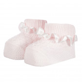 Botoși tricotați cu volane pentru bebeluși, roz Chicco 258198 