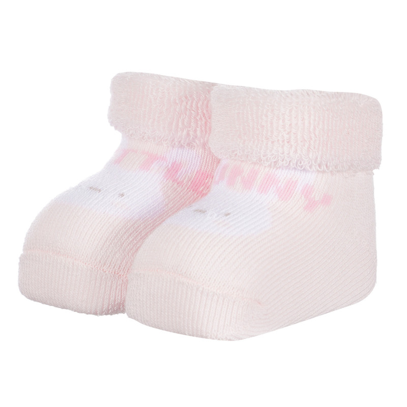 Botoși tricotați LITTLE BUNNY pentru bebeluși, roz  258203