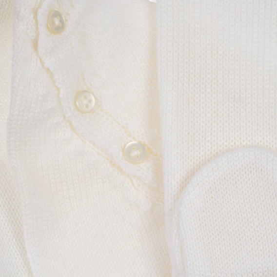 Set tricotat din bluză și pantaloni cu botoși pentru bebeluș, alb Chicco 258218 4