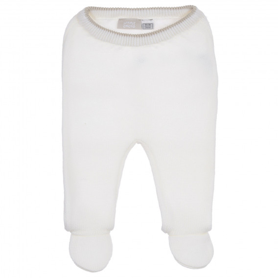 Set tricotat din bluză și pantaloni cu botoși pentru bebeluș, alb Chicco 258220 6