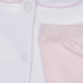 Set de bluză și pantaloni cu botoșei din bumbac pentru bebeluș, alb Chicco 258244 4