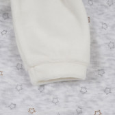 Salopetă de pluș cu stele pentru un bebeluși, în alb și gri Chicco 258286 3
