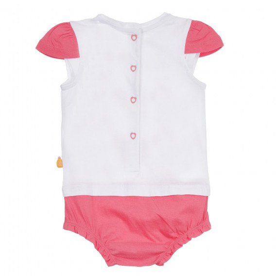 Body din bumbac cu imprimeu grafic pentru bebeluși, alb. Chicco 258377 4