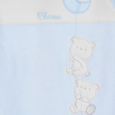 Salopetă de pluș cu sigla mărcii pentru bebeluși, albastră Chicco 258412 2