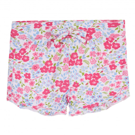Set de tricouri din bumbac și pantaloni scurți pentru bebeluși, în alb și roz Chicco 258515 6