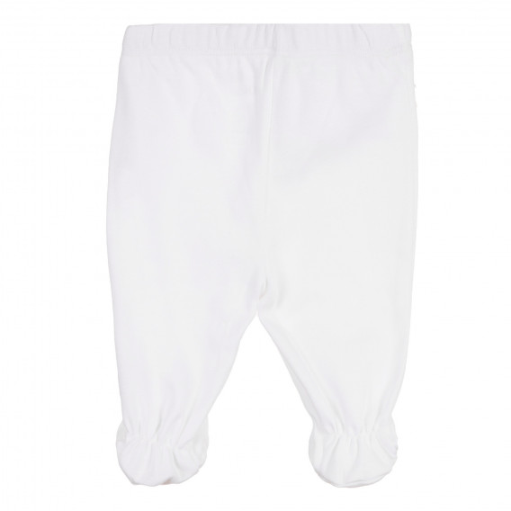 Set de bumbac de doi pantalonași pentru bebeluși, în alb și albastru. Chicco 258528 5