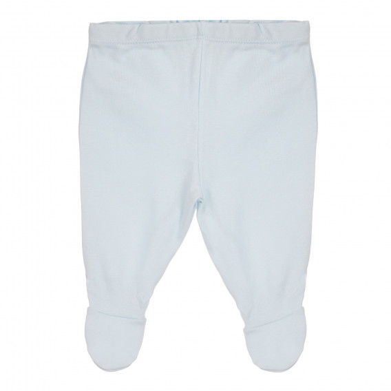 Set de bumbac de doi pantalonași pentru bebeluși, în alb și albastru. Chicco 258529 6