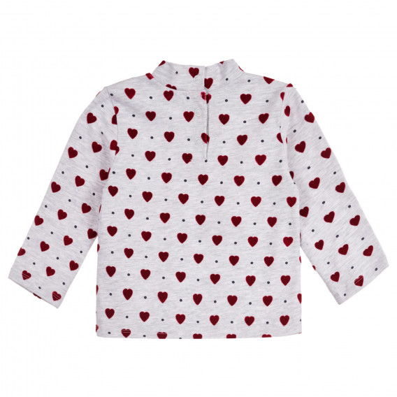 Bluză de inimă din bumbac pentru bebeluș, gri Chicco 258538 4
