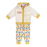 Set de hanorac și pantaloni pentru bebeluși, de culoare albă Chicco 258600 