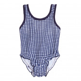Costum de baie complet în carouri cu panglică, albastru și alb pentru bebeluși Chicco 258618 