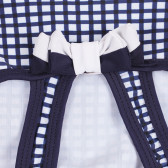 Costum de baie complet în carouri cu panglică, albastru și alb pentru bebeluși Chicco 258619 2