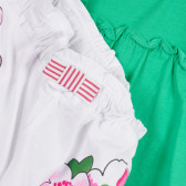 Set tricouri din bumbac și pantaloni scurți în verde și alb Chicco 258669 4