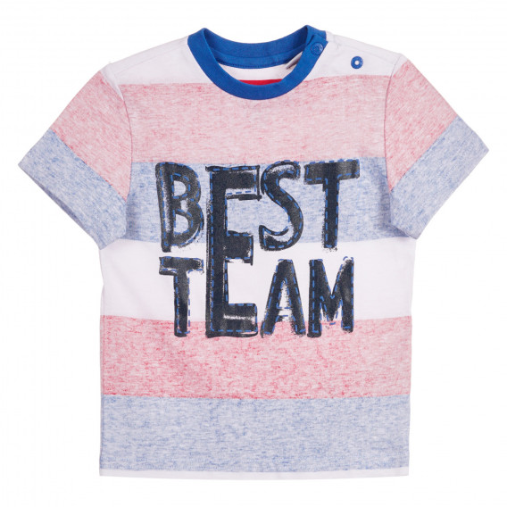 Tricou cu dungi de bumbac BEST TEAM pentru bebeluș, multicolor Chicco 258673 