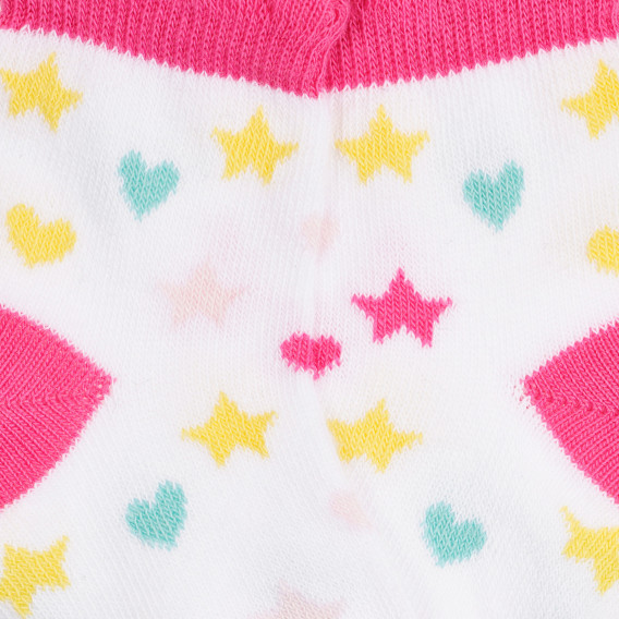 Șosete cu stele colorate pentru bebeluși, albe Chicco 258726 2