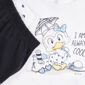 Set de tricouri din bumbac și pantaloni scurți pentru bebeluși, în alb și albastru Chicco 258739 3
